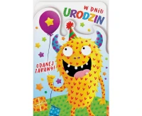 Harmony Card with Birthday Coloring Book, Monster, 11,5x16,5 cm